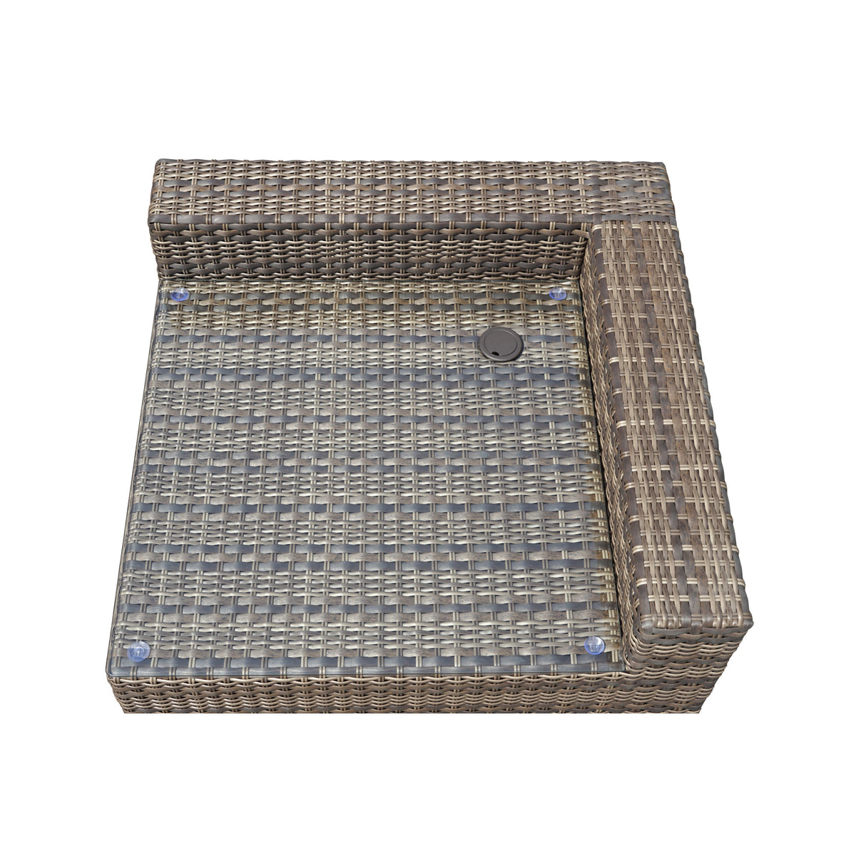 Tamyra Resin Wicker Side Table & Ottoman from Steve Silver - Luna Furniture