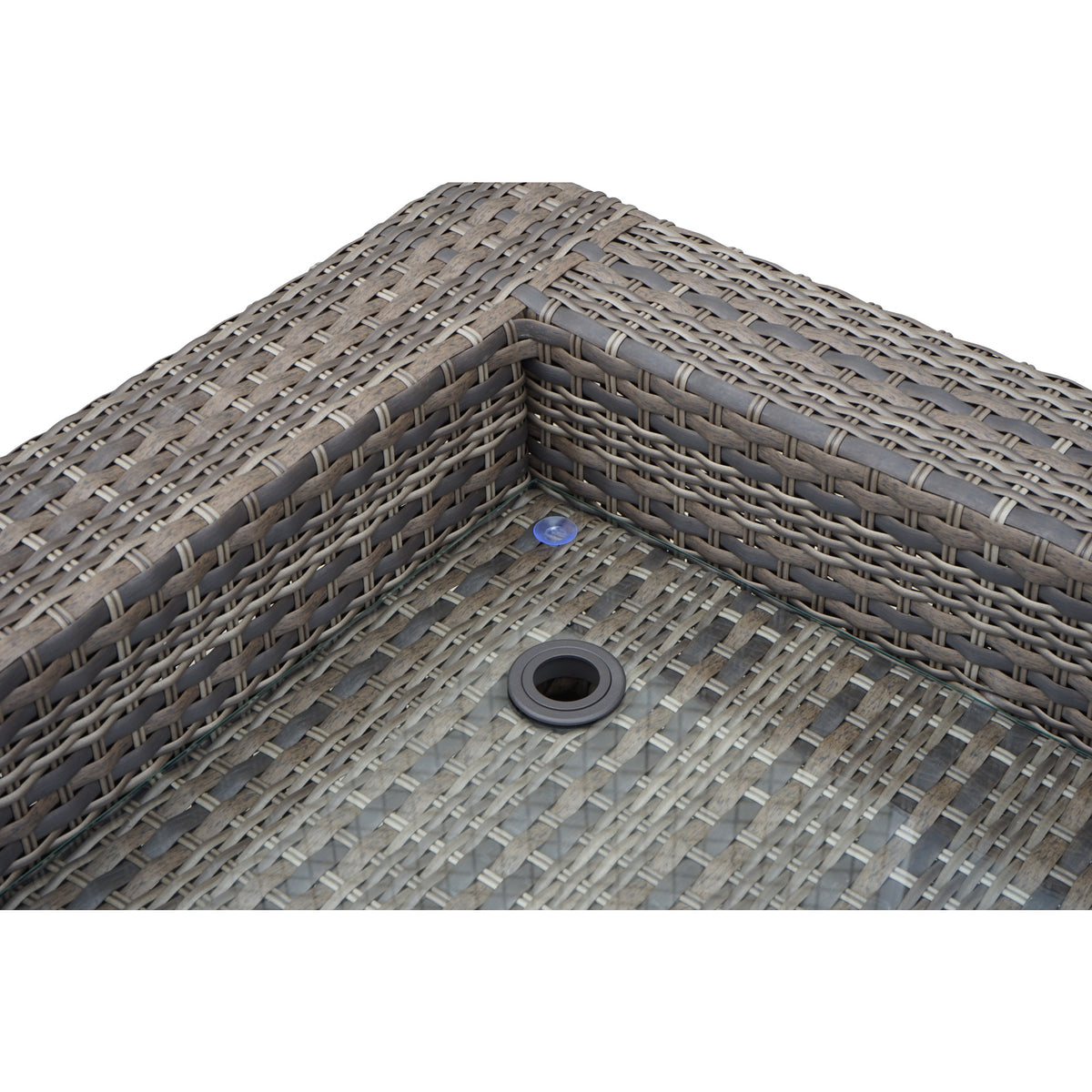 Tamyra Resin Wicker Side Table & Ottoman from Steve Silver - Luna Furniture