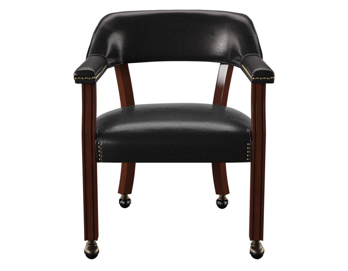 Tournament Arm Chair w/Casters, Black, Set of 2 from Steve Silver - Luna Furniture