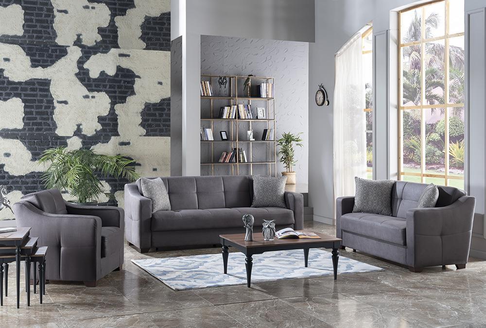 Tahoe Melson Dark Gray 3-Seat Sleeper Sofa from Bellona - Luna Furniture