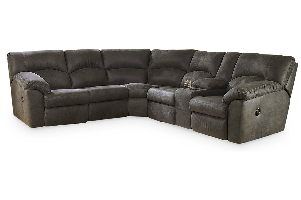 Tambo Pewter 2-Piece Reclining Sectional from Ashley - Luna Furniture