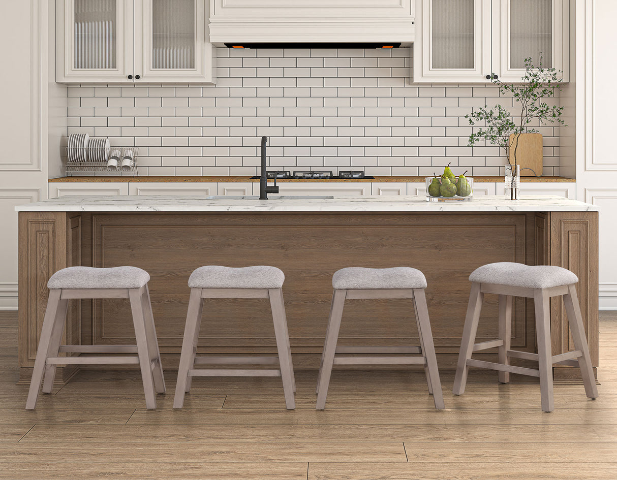 Taylor Tan/Gray 24″ Backless Counter Stool, Set of 2 from Steve Silver - Luna Furniture