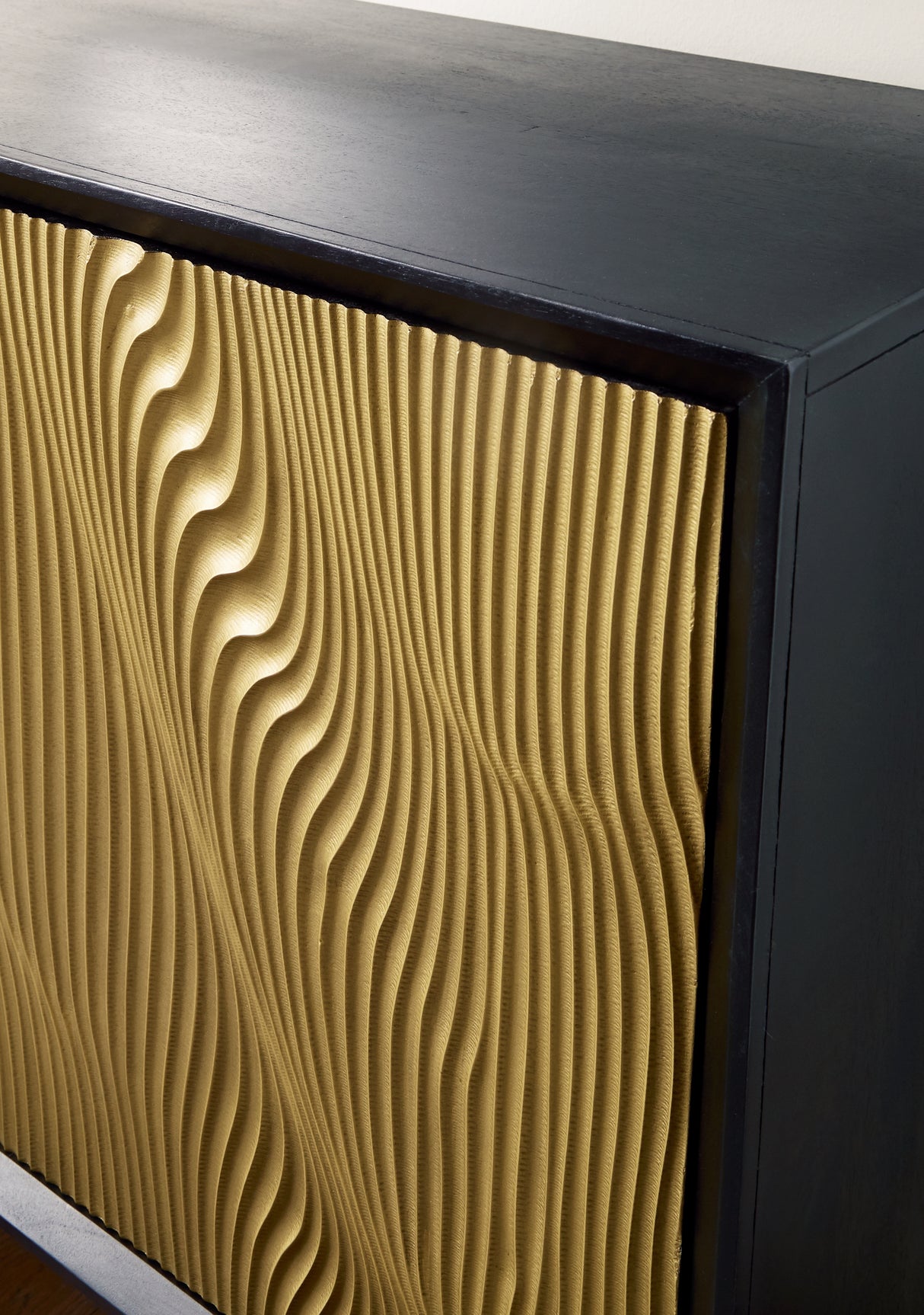 Tayner Black/Gold Finish Accent Cabinet from Ashley - Luna Furniture