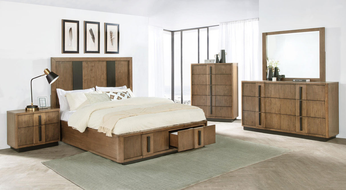 Terrace 5-piece Eastern King Bedroom Set Ash Brown from Coaster - Luna Furniture
