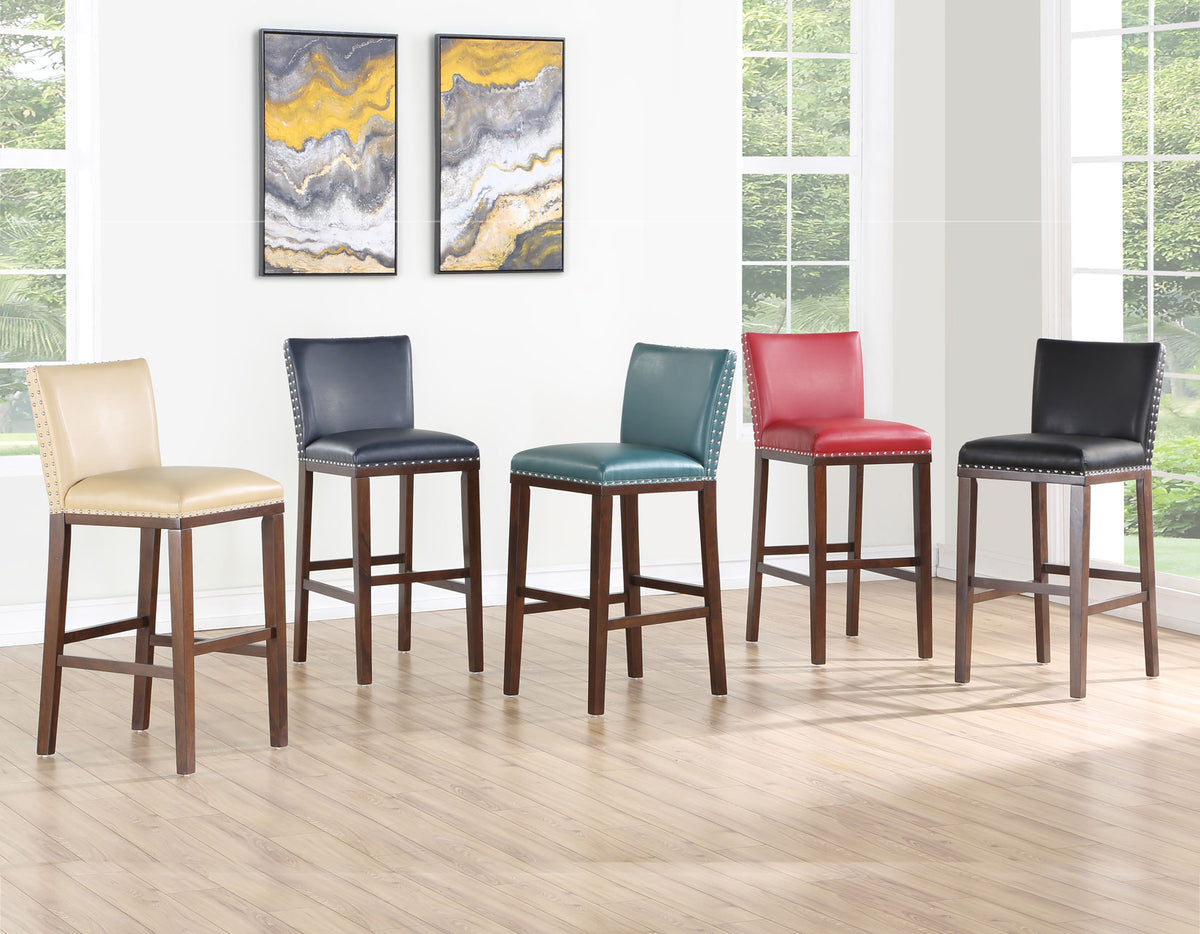 Tiffany 30″ Bar Stool, Black, Set of 2 from Steve Silver - Luna Furniture