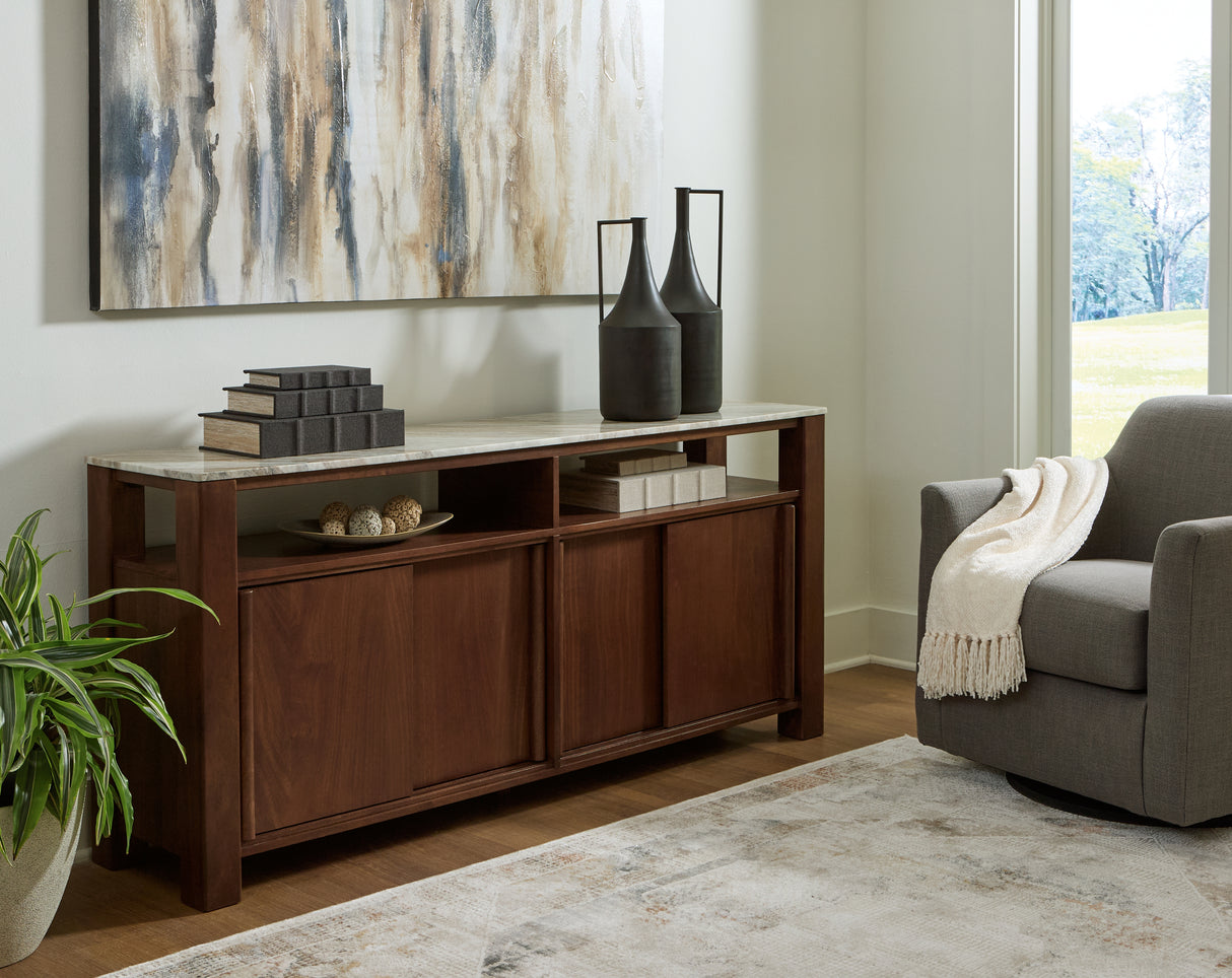 Tobinville Dark Brown Accent Cabinet from Ashley - Luna Furniture