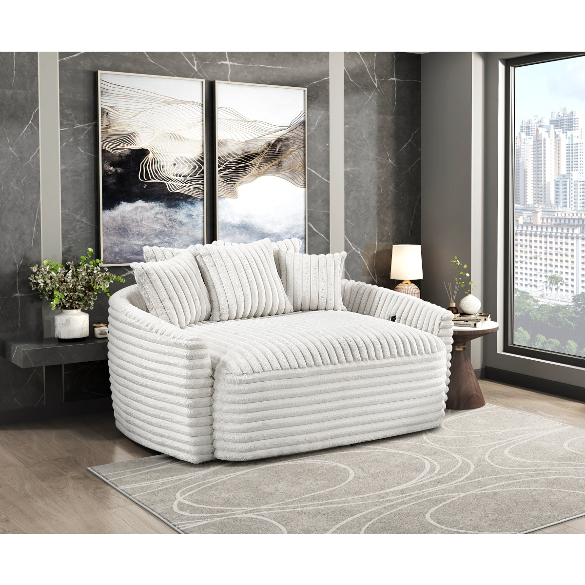Tomball Beige Oversized Chaise Lounge from Homelegance - Luna Furniture