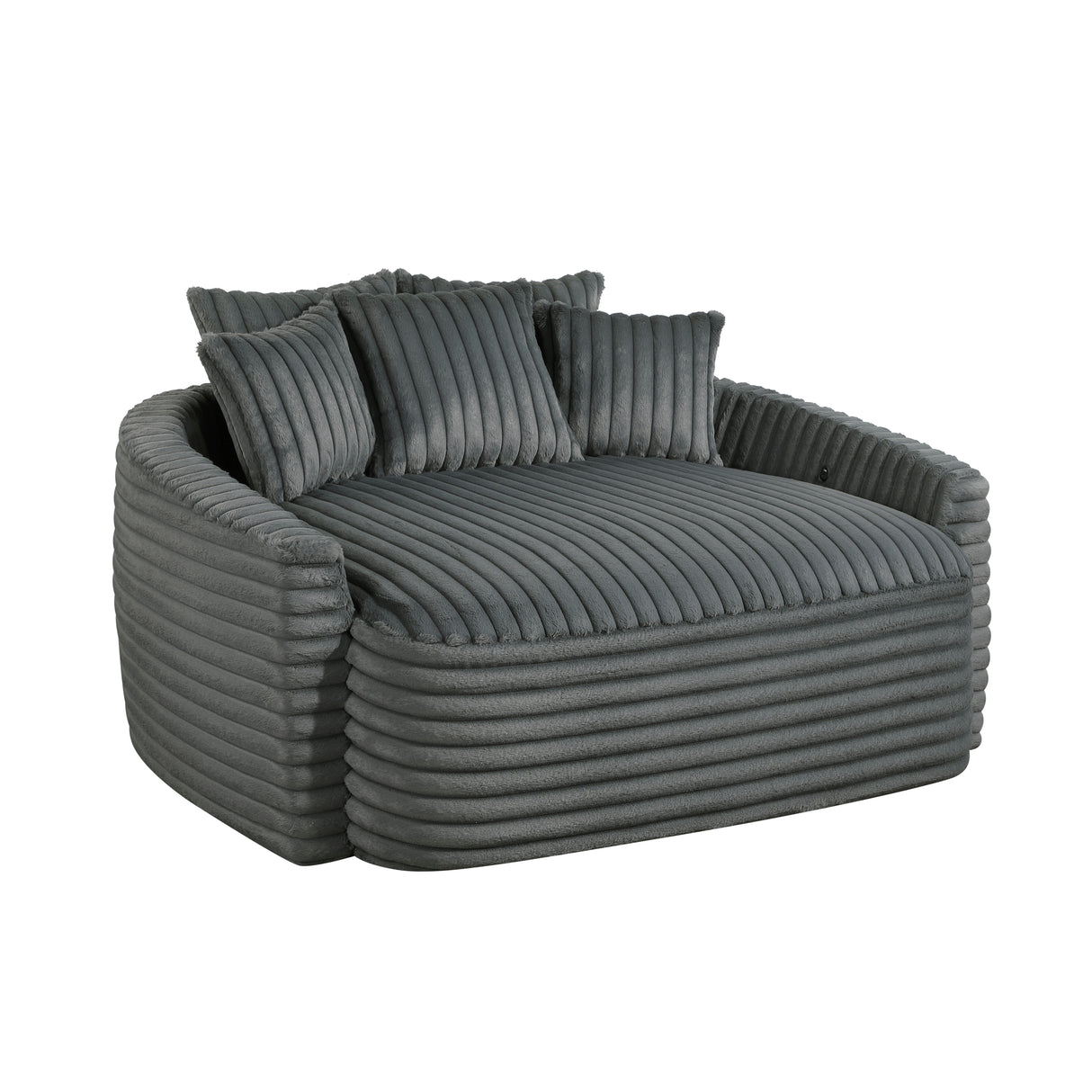 Tomball Dark Gray Oversized Chaise Lounge from Homelegance - Luna Furniture