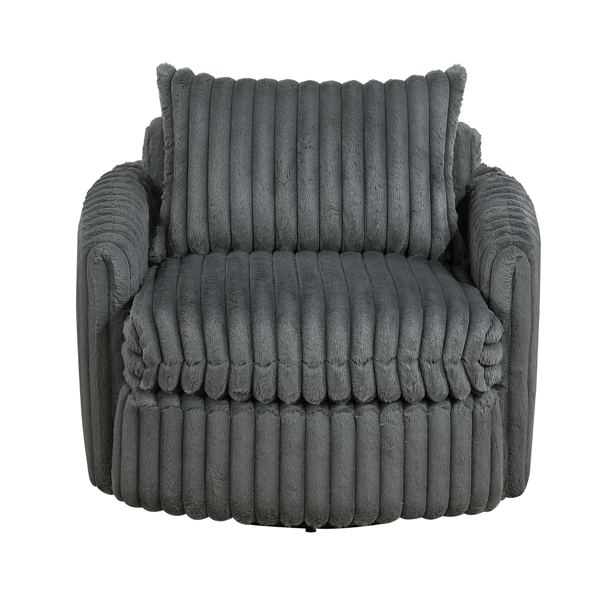 Tomball Dark Gray Swivel Chair from Homelegance - Luna Furniture