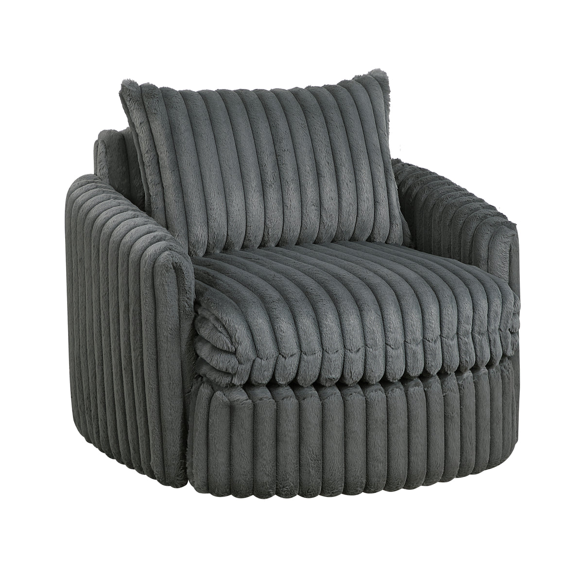 Tomball Dark Gray Swivel Chair from Homelegance - Luna Furniture