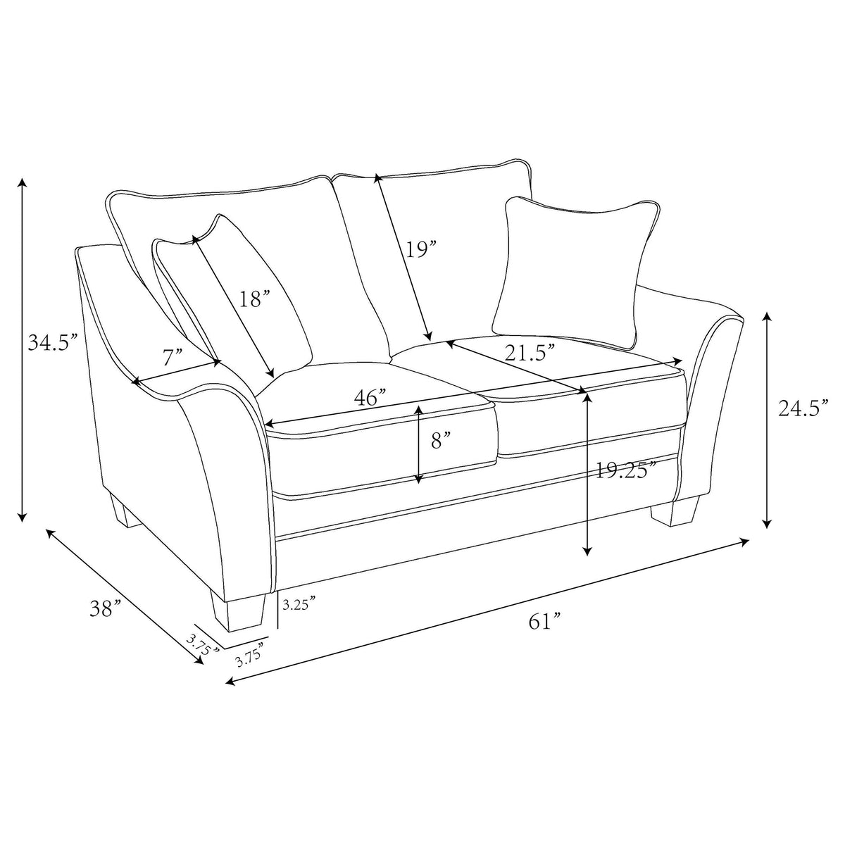 Tomkins Light Gray Boucle Upholstered Loveseat from Coaster - Luna Furniture