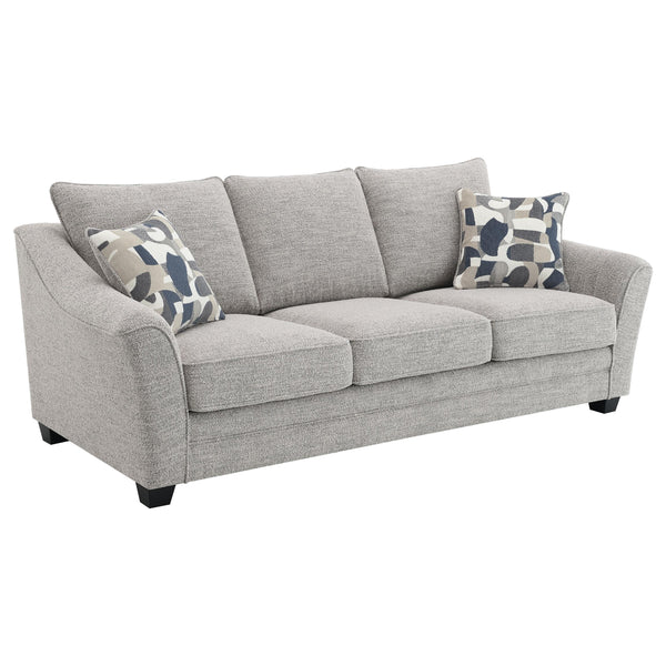 Tomkins Light Gray Boucle Upholstered Sofa