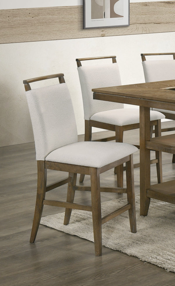 Tommy Burnt Walnut/Beige Counter Height Chair