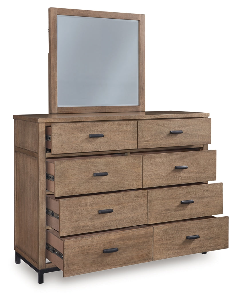 Tomtyn Light Brown Dresser and Mirror from Ashley Furniture - Luna Furniture