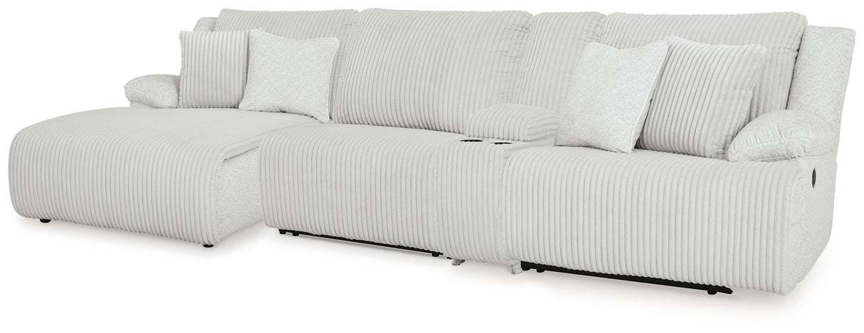 Top Tier Alloy 4-Piece LAF Chaise Reclining Sectional from Ashley - Luna Furniture