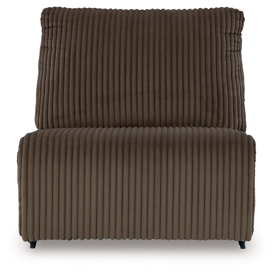 Top Tier Chocolate Armless Chair from Ashley - Luna Furniture