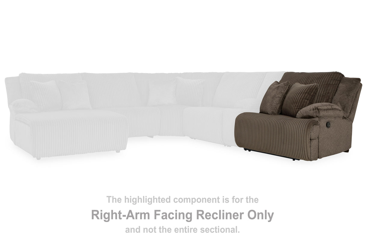 Top Tier Chocolate Right-Arm Facing Recliner from Ashley - Luna Furniture