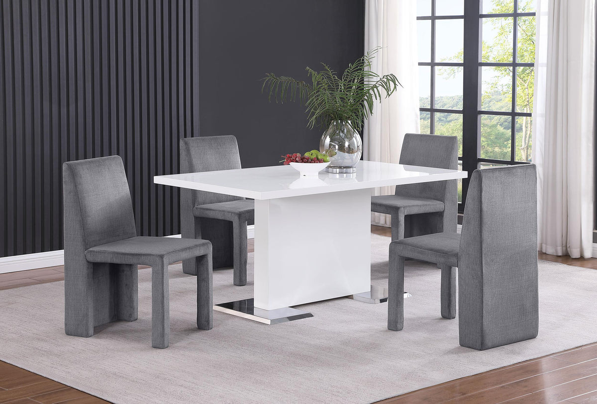 Tordera Gray Velvet Upholstered Side Chair, Set of 2 from Coaster - Luna Furniture