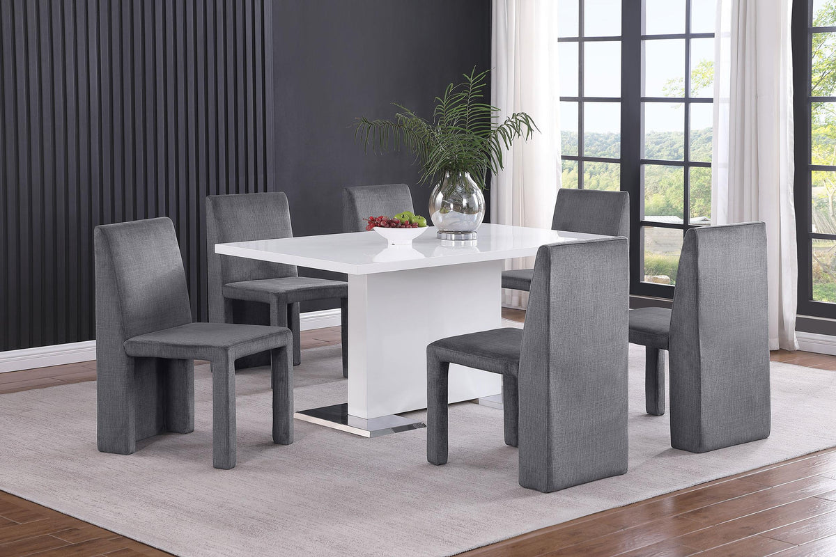 Tordera Gray Velvet Upholstered Side Chair, Set of 2 from Coaster - Luna Furniture