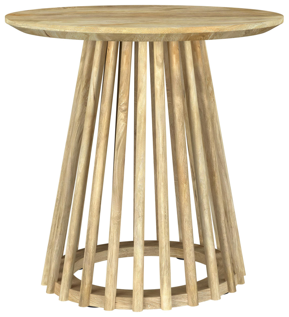Touhy Natural Mango Round Solid Wood End Table from Coaster - Luna Furniture