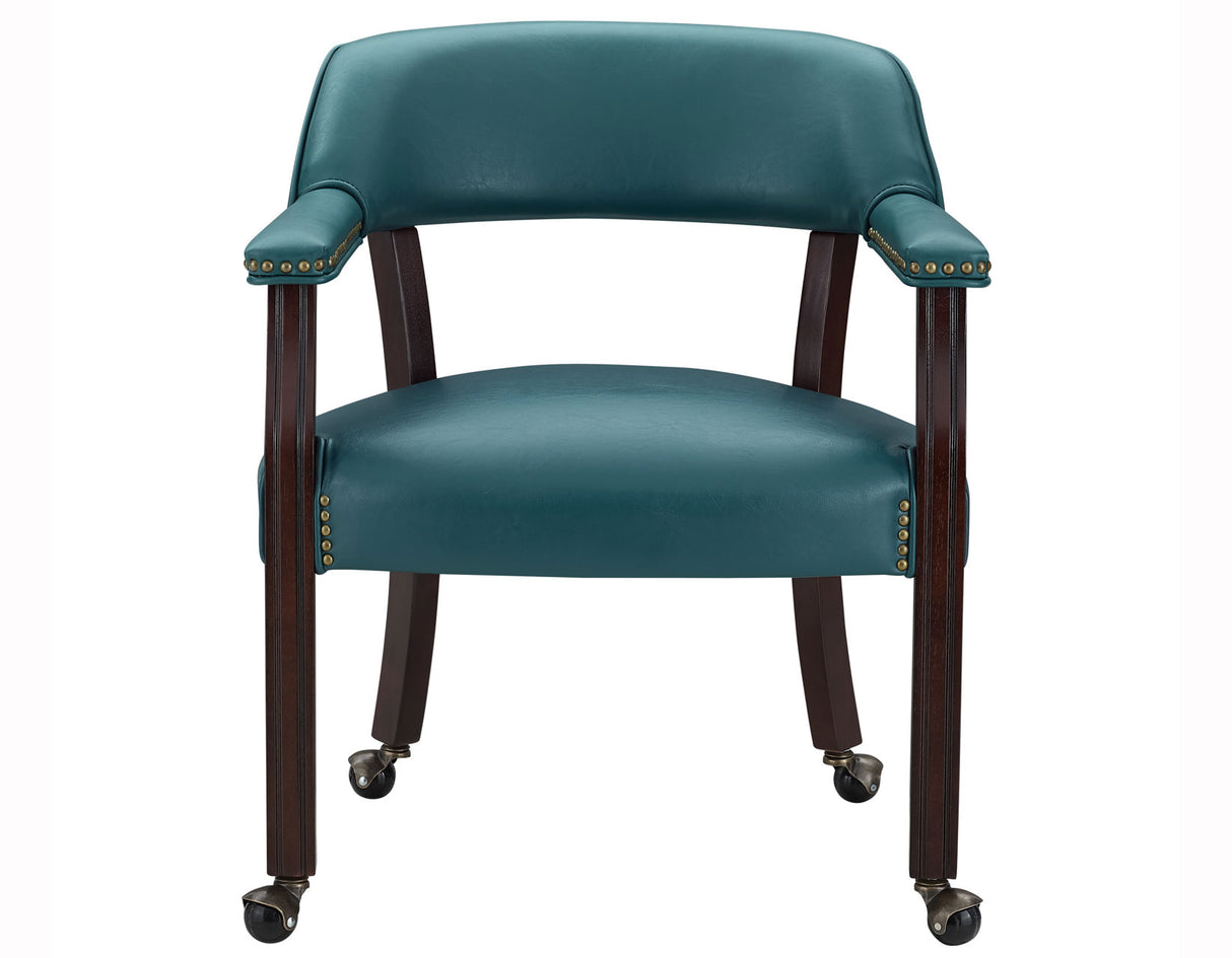 Tournament Arm Chair w/Casters, Teal, Set of 2 from Steve Silver - Luna Furniture