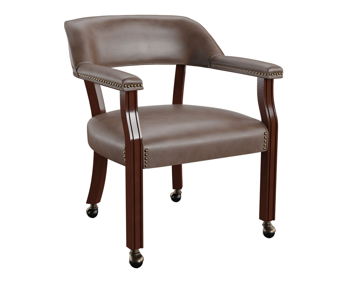 Tournament Arm Chair w/Casters – Brown from Steve Silver - Luna Furniture