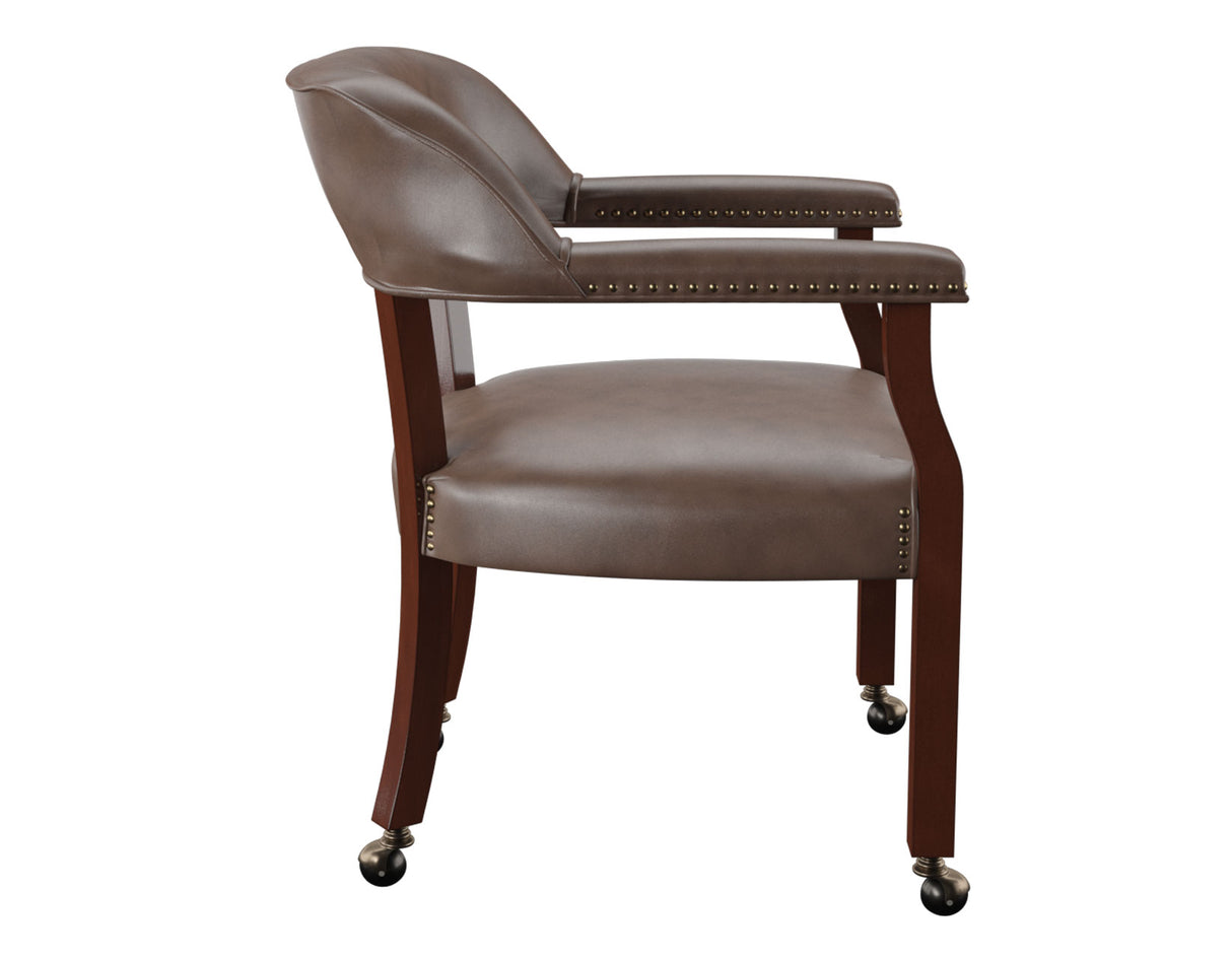 Tournament Arm Chair w/Casters – Brown from Steve Silver - Luna Furniture