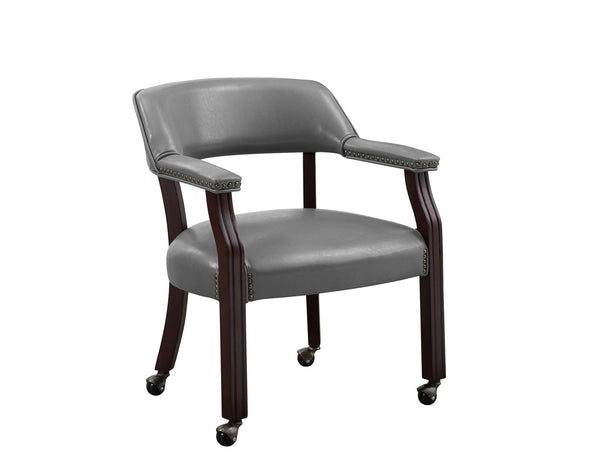 Tournament Arm Chair w/Casters, Gray, Set of 2