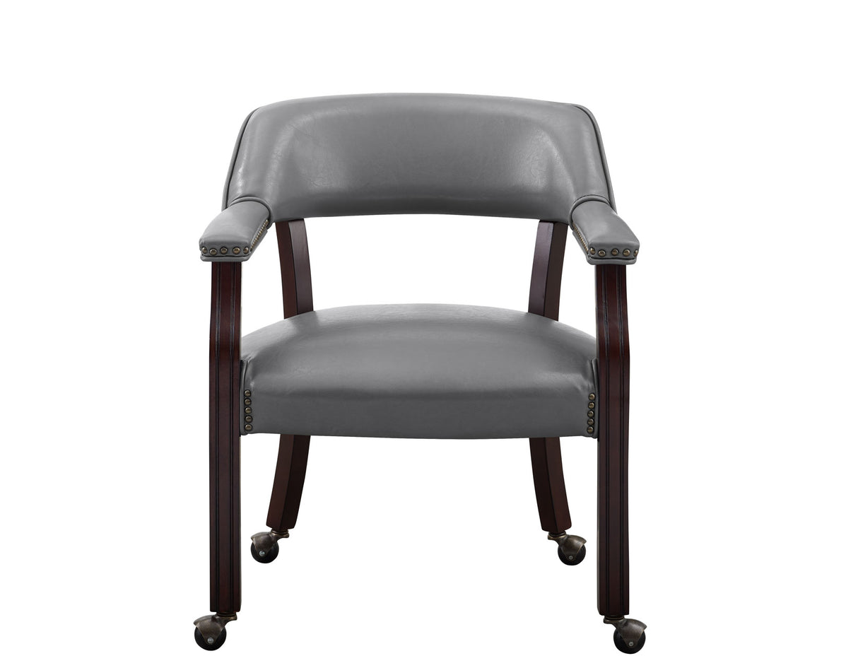 Tournament Arm Chair w/Casters, Gray, Set of 2 from Steve Silver - Luna Furniture