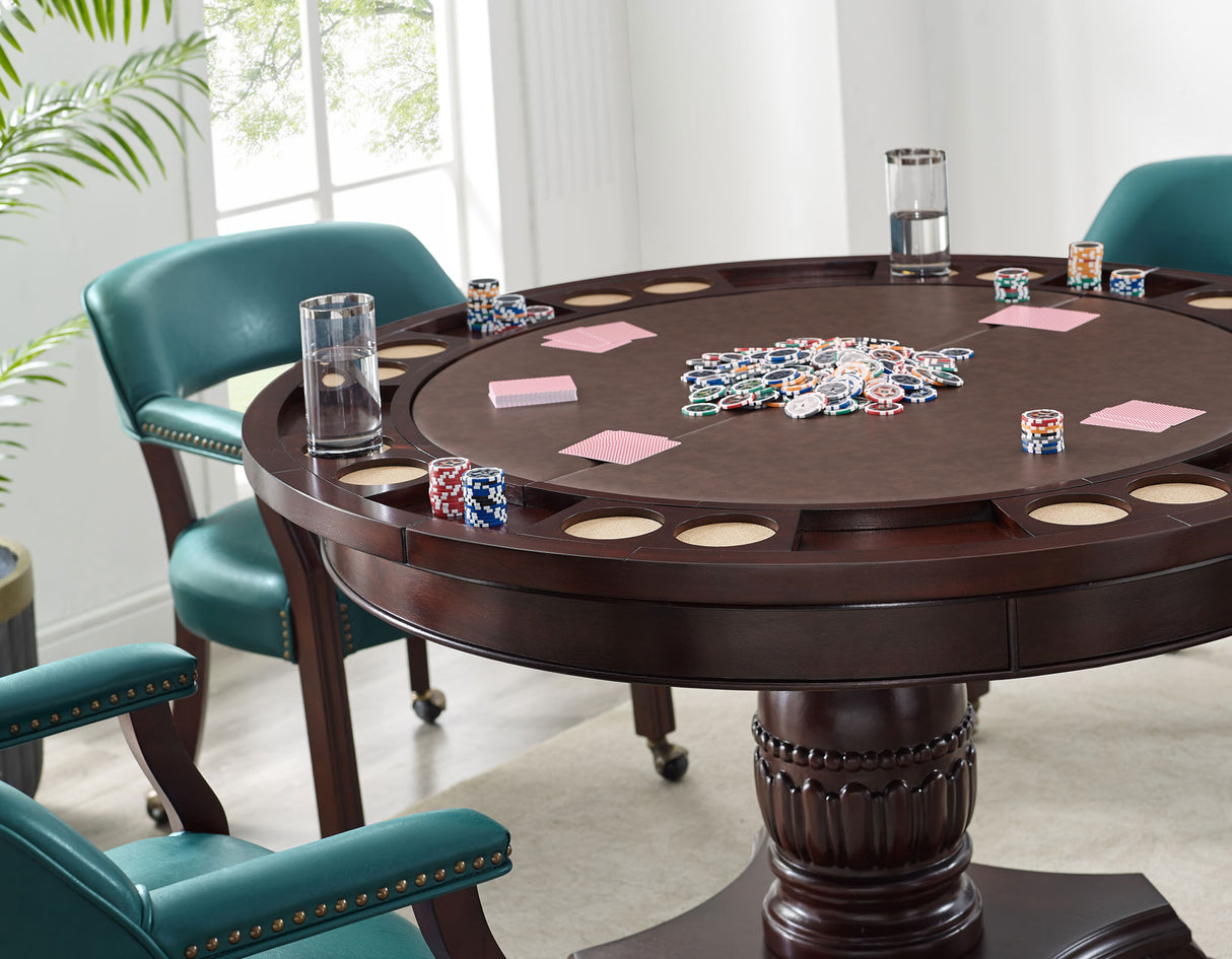 Tournament Game Table and Chairs, 6-Piece, Gray(Table & 4 Chairs) from Steve Silver - Luna Furniture