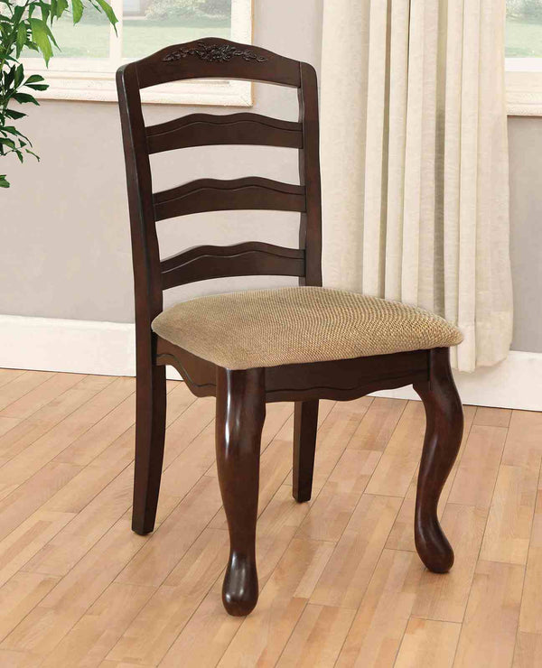 Townsville Dark Walnut/Tan Side Chair
