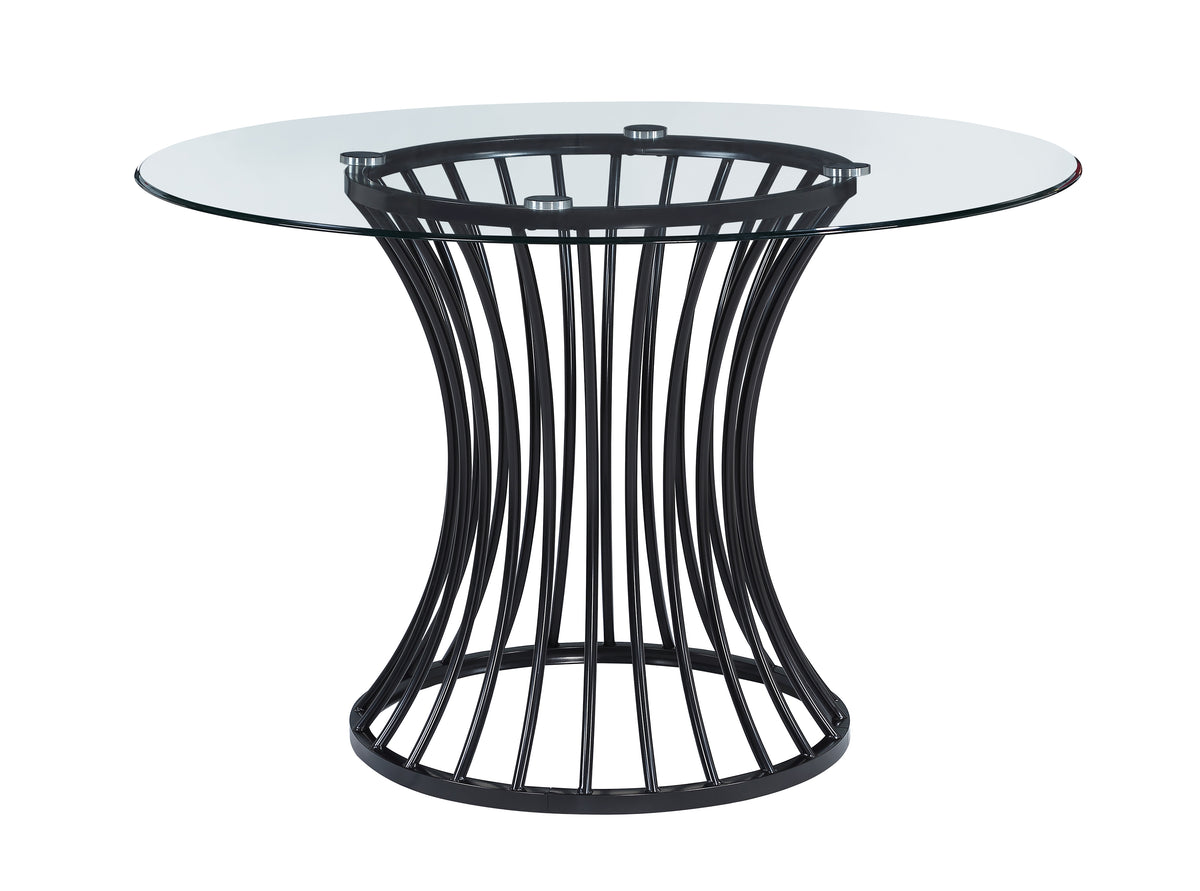 Tracy Light Gray Round Dining Set from Crown Mark - Luna Furniture