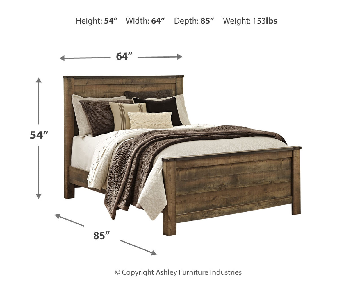 Trinell Brown Queen Panel Bed, Chest and 2 Nightstands from Ashley - Luna Furniture