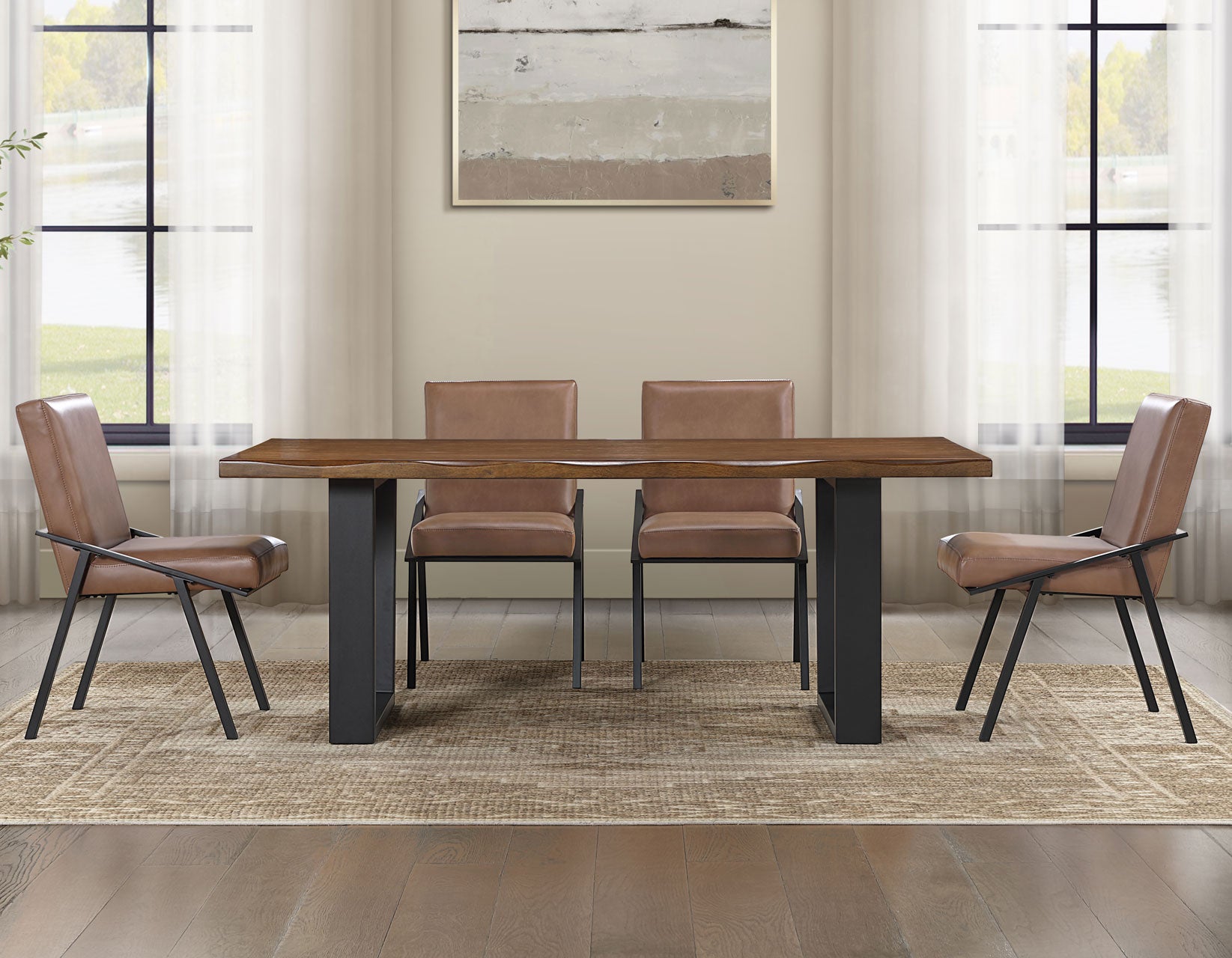 Steve Silver Tucson Mocha 78″ Dining Room Set – Luna Furniture