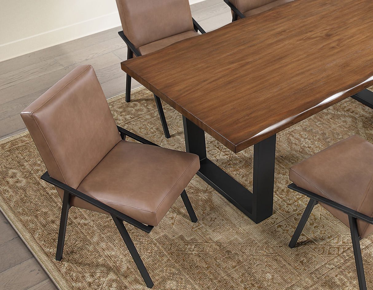 Tucson Mocha 5-Piece 78″ Dining Room Set from Steve Silver - Luna Furniture
