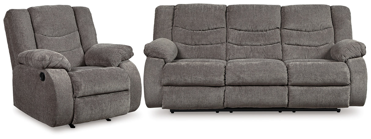 Tulen Gray Reclining Sofa and Recliner from Ashley - Luna Furniture