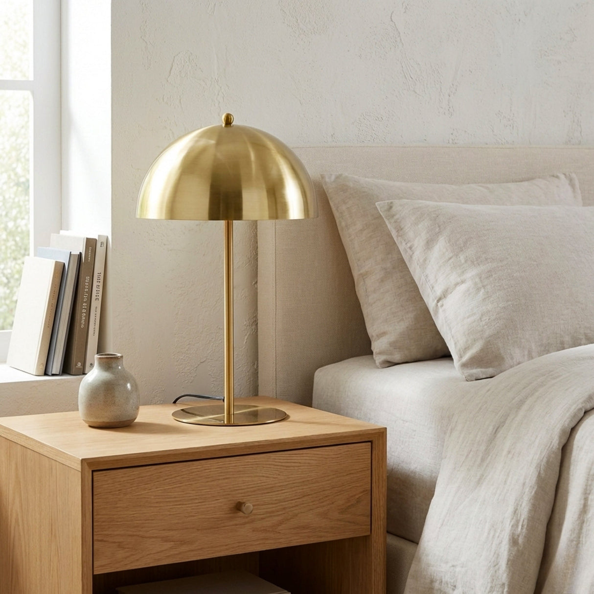 Tundra Table Lamp - Gold outer - White inner from Ashcroft Furniture - Luna Furniture