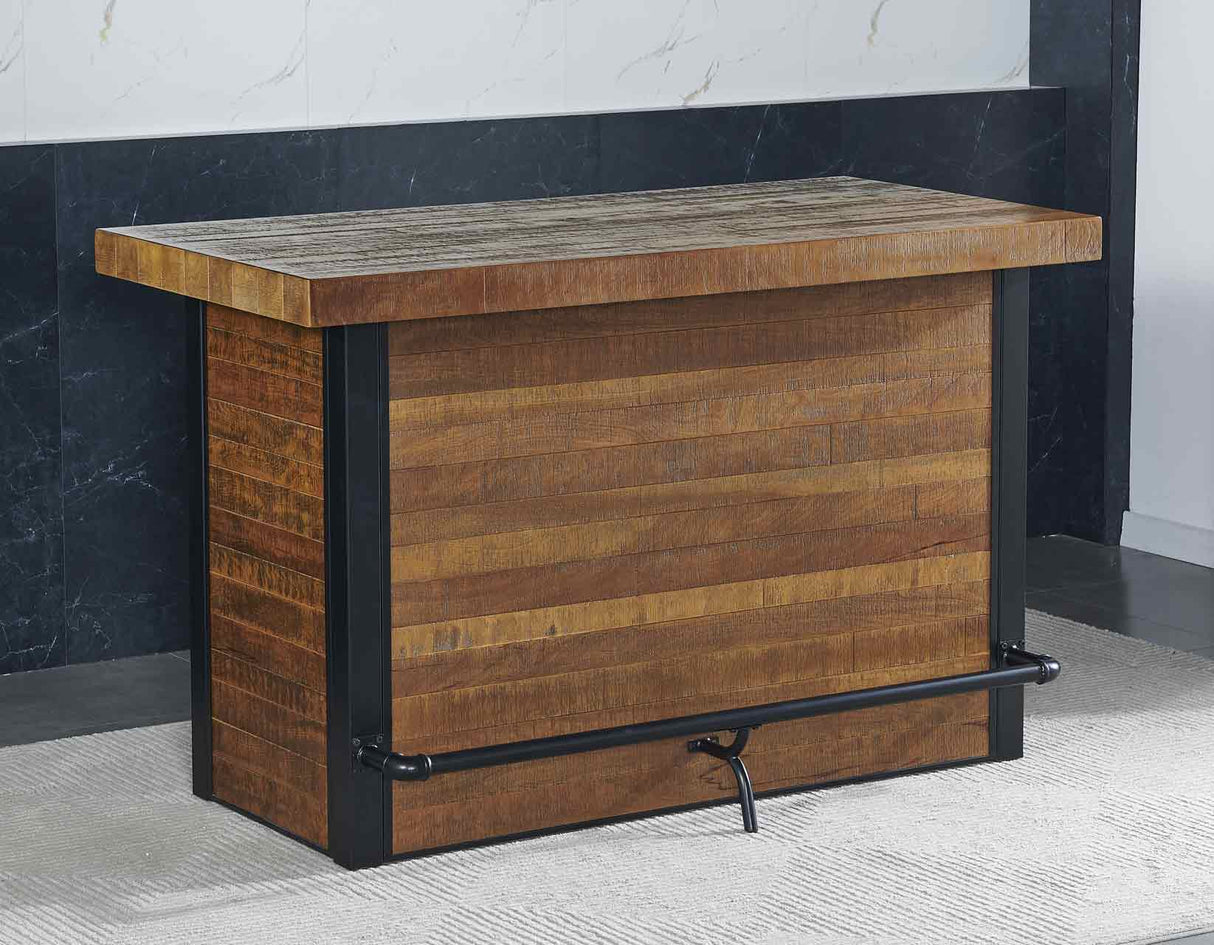 Tyler Chestnut/Black 3-Piece 38-inch Counter Bar Set from Steve Silver - Luna Furniture
