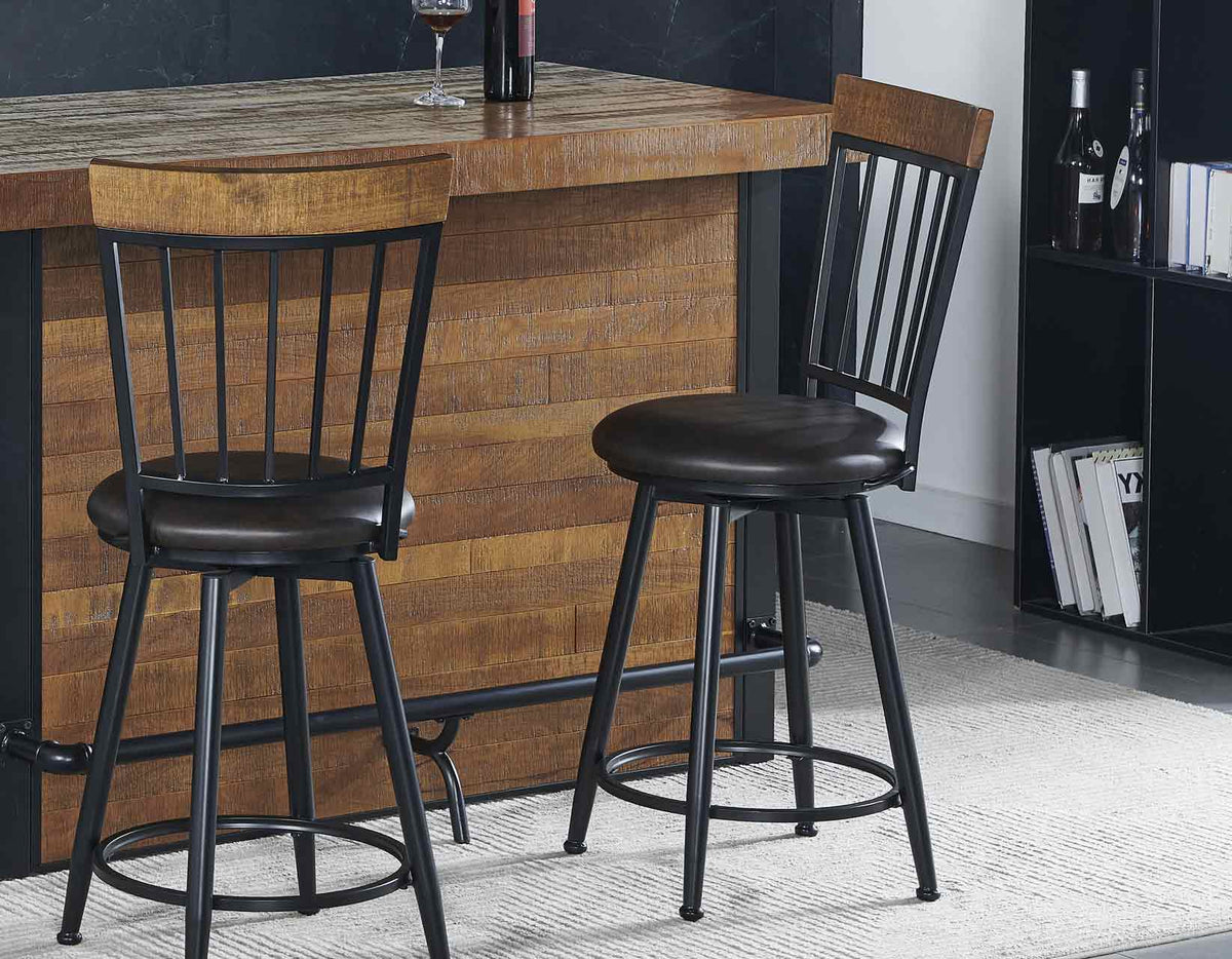Tyler Chestnut/Black 38-inch Counter Bar from Steve Silver - Luna Furniture