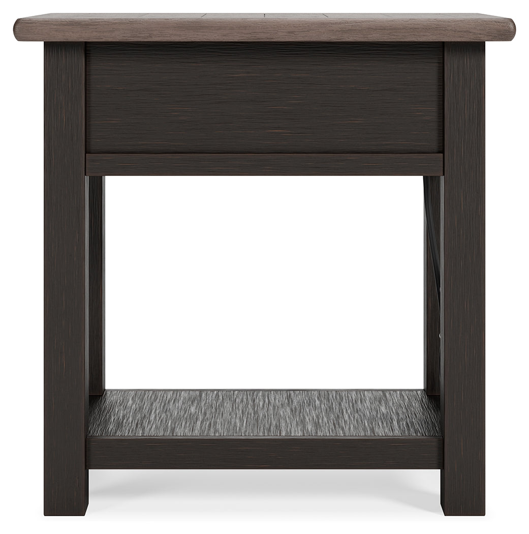 Tyler Creek 2 End Tables in Grayish Brown/Black from Ashley - Luna Furniture