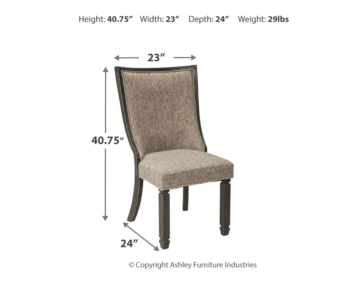 Tyler Creek 2-Piece Dining Room Chair in Black/Grayish Brown from Ashley - Luna Furniture