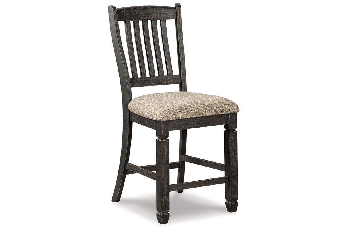 Tyler Creek Black/Grayish Brown Counter Height Dining Table and 4 Barstools with Server from Ashley Furniture - Luna Furniture