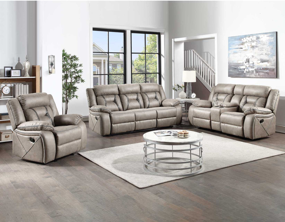 Tyson Gray 3-Piece Reclining Living Room Set from Steve Silver - Luna Furniture