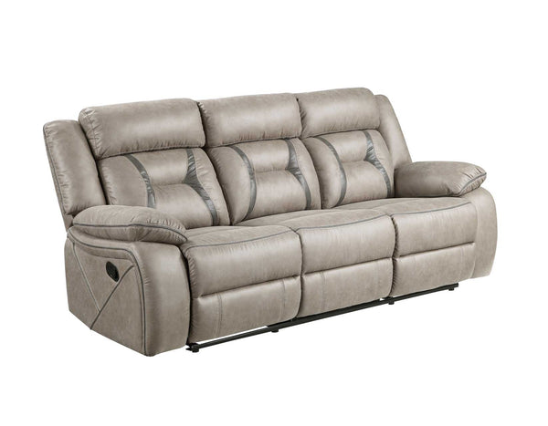 Tyson Gray Recliner Sofa w/Drop Down Table and Power Strip