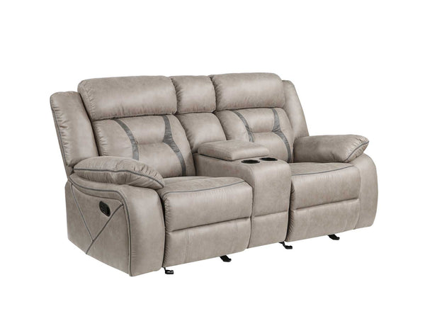 Tyson Gray Reclining Glider Console Loveseat