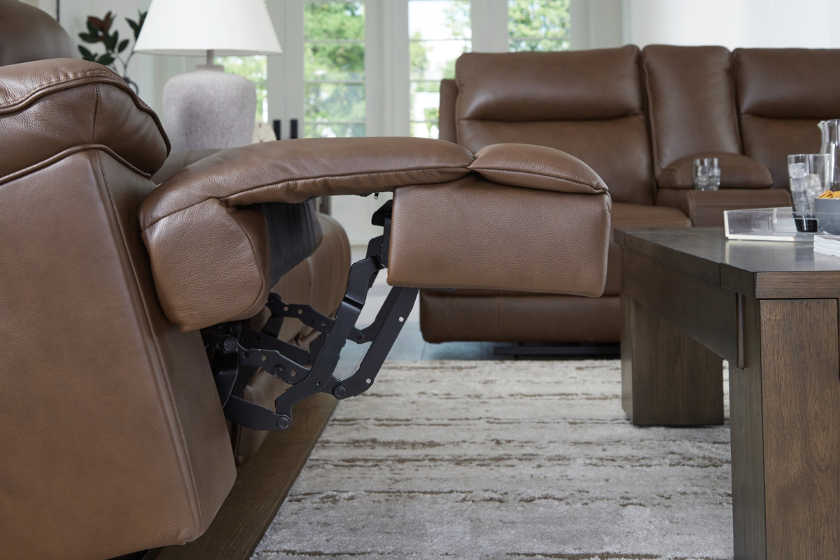 VonRyan Tobacco Power Reclining Loveseat from Ashley - Luna Furniture