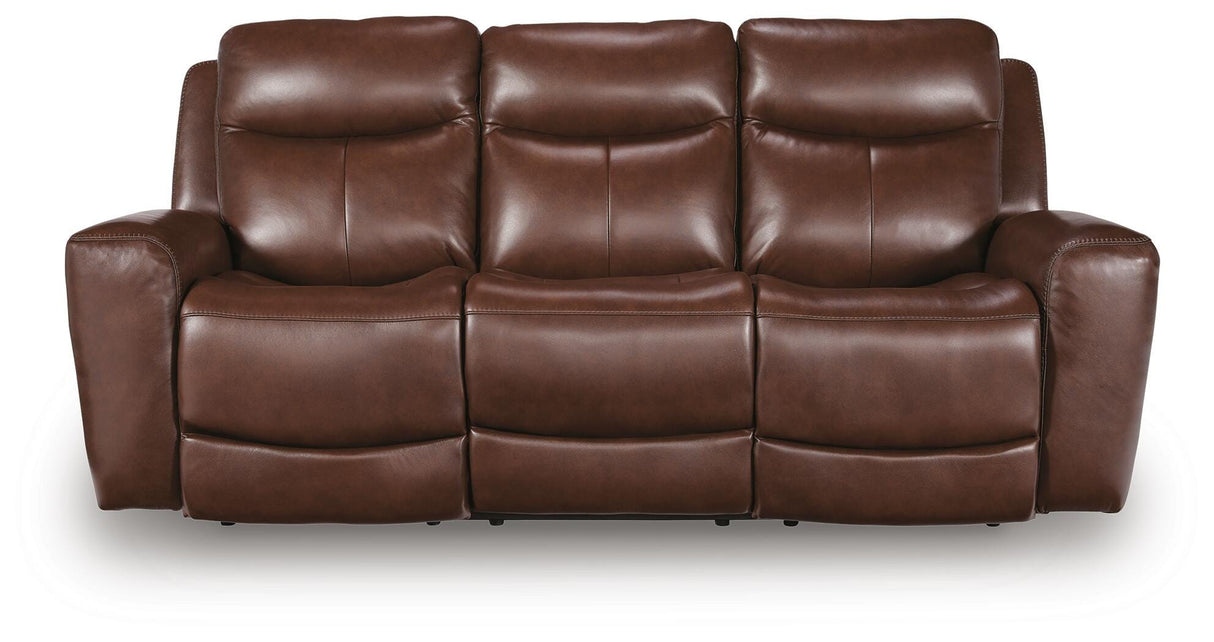 Bexhurst Mahogany Power Reclining Sofa and Loveseat