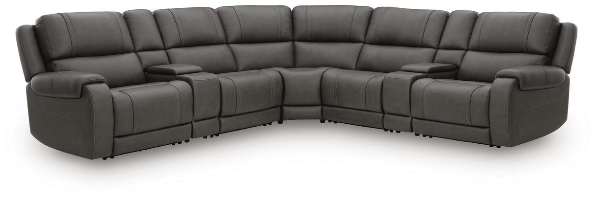5Z - Pittson Anchor 7-Piece Power Reclining Sectional from Ashley - Luna Furniture