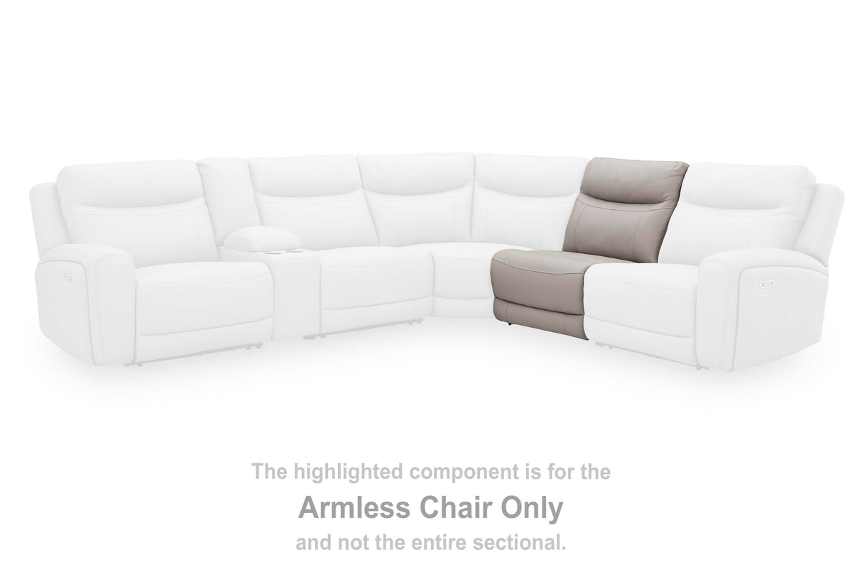 Gravier Gray Armless Chair from Ashley - Luna Furniture