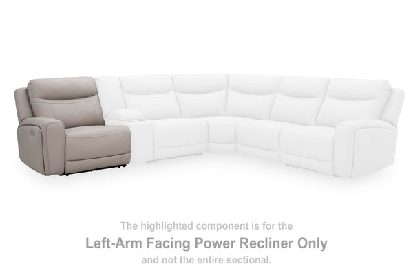 Gravier Gray Left-Arm Facing Power Recliner